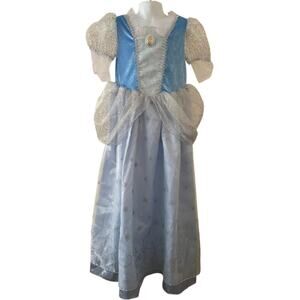 Disney Classics Cinderella Girls Size 7-8 Yrs Blue Silver Dress Costume